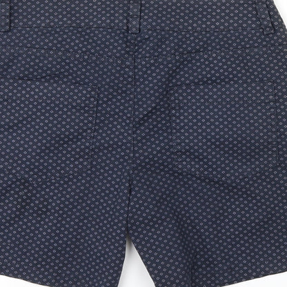COSSET Womens Blue Polka Dot  Sweat Shorts Size S