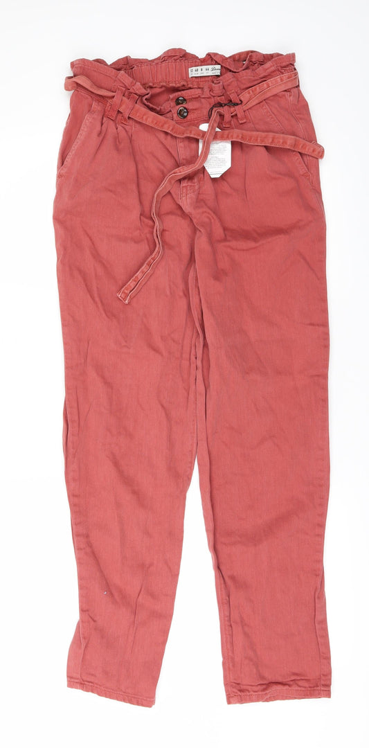 Womens UK Size 12 DenimCo Regular Fit Skinny Red Jeans