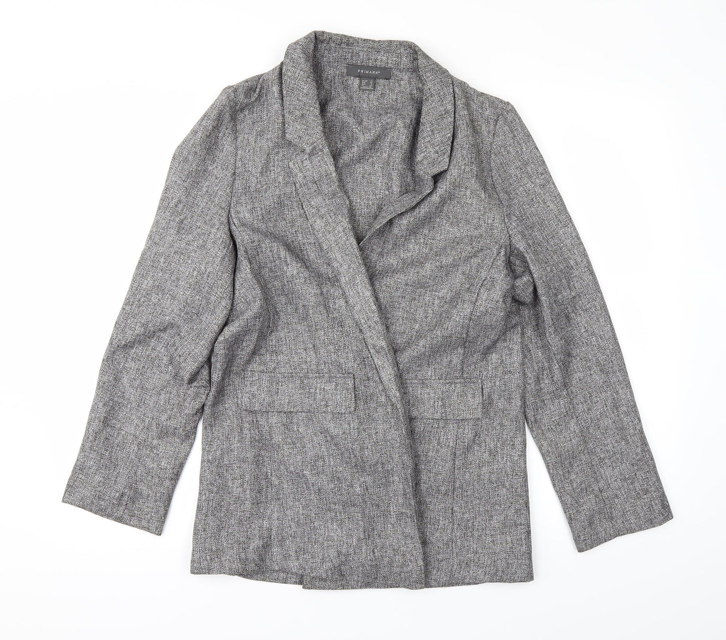 Primark Womens Grey   Overcoat Coat Size 10