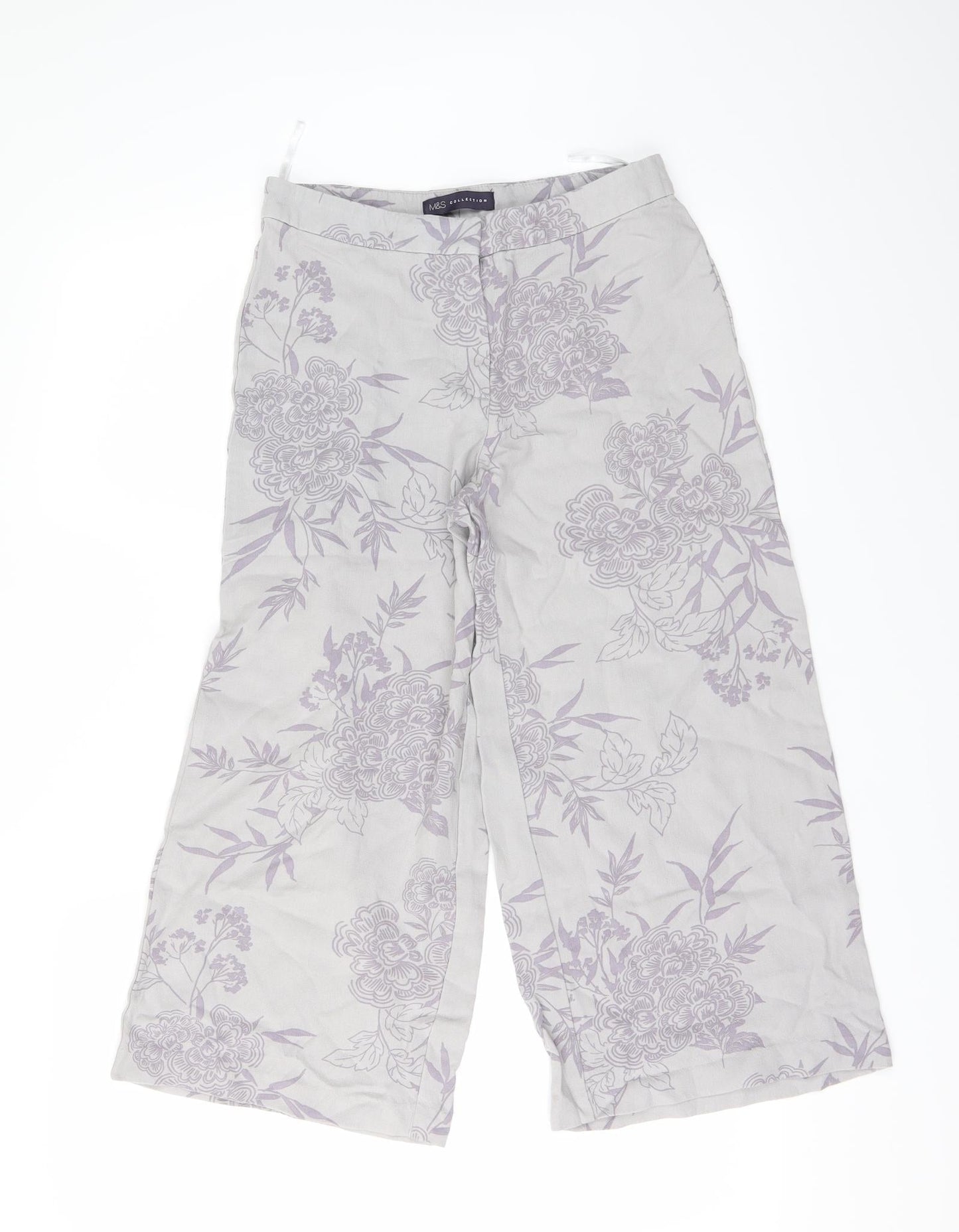 Womens UK Size 8 Marks and Spencer Regular Fit  Grey Trousers