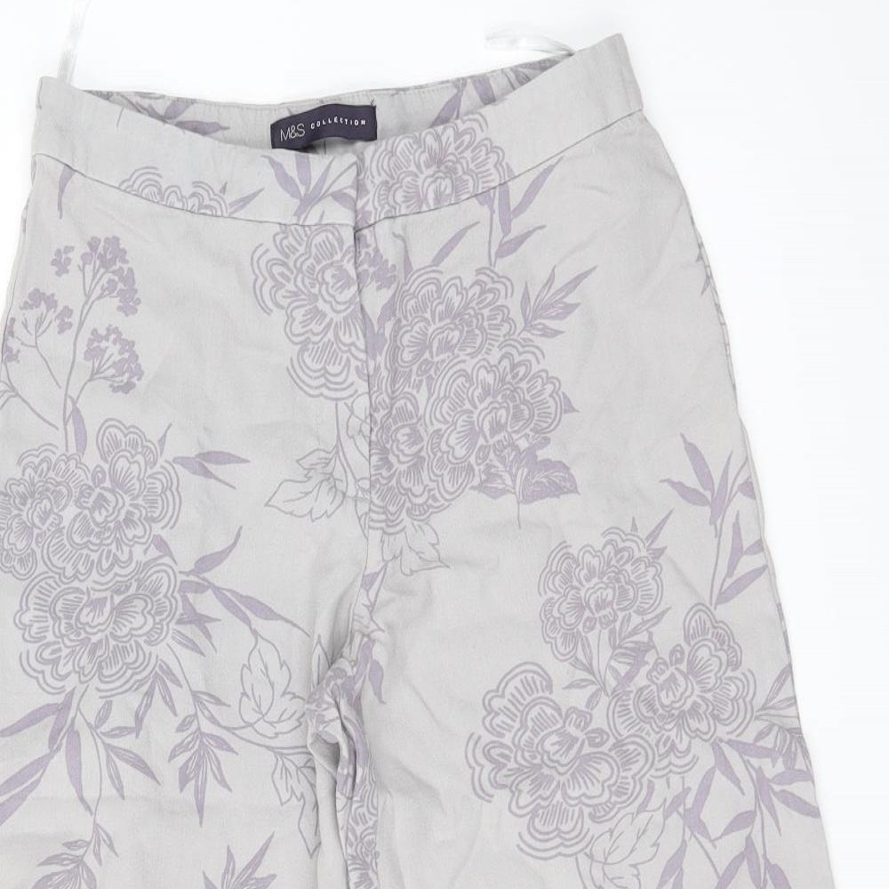 Womens UK Size 8 Marks and Spencer Regular Fit  Grey Trousers