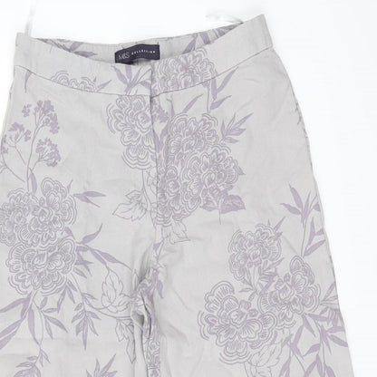 Womens UK Size 8 Marks and Spencer Regular Fit  Grey Trousers