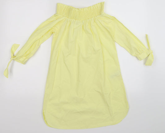 New Look Womens Yellow   Shirt Dress  Size 8