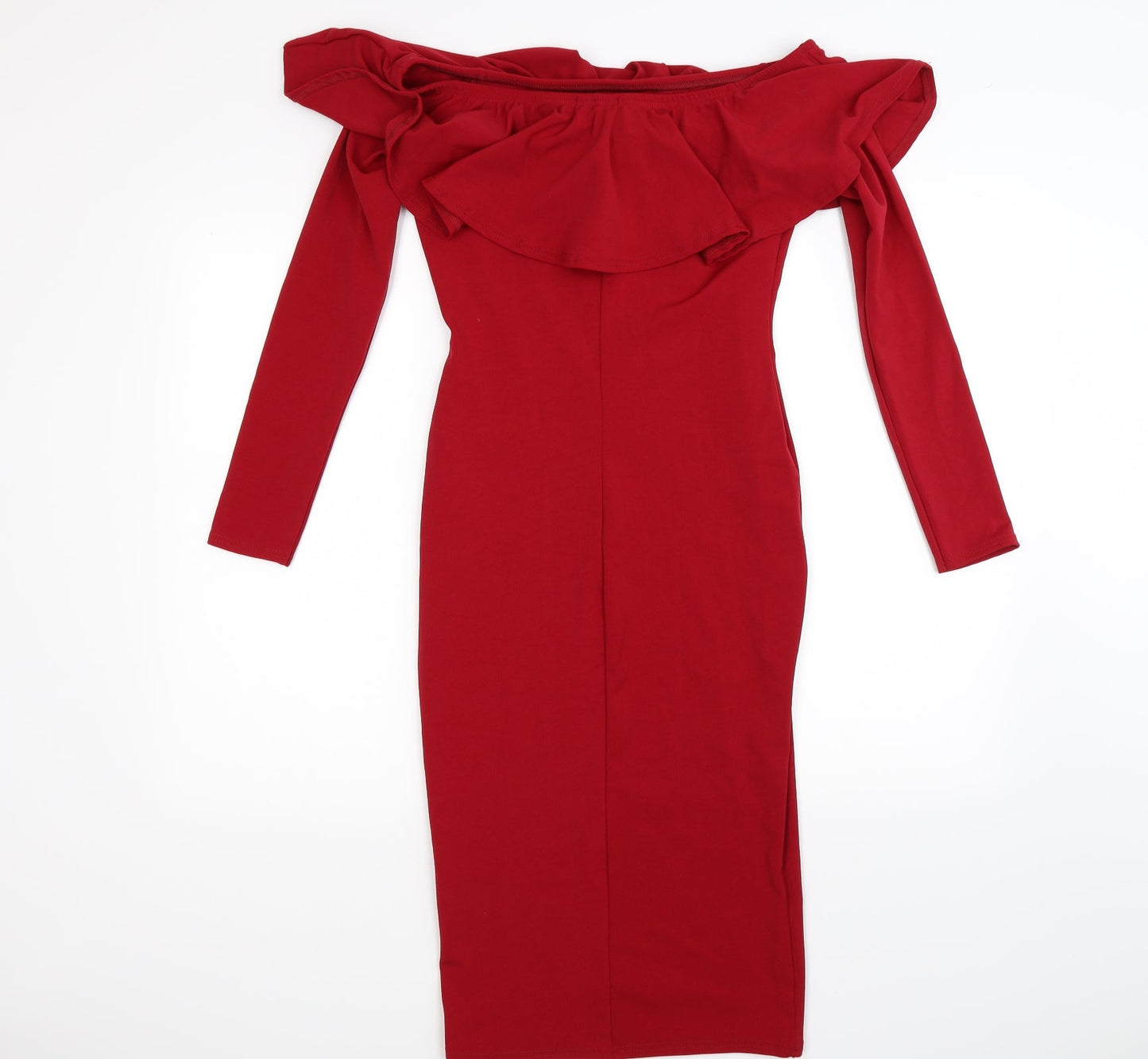 Boohoo Womens Red   Bodycon  Size 12