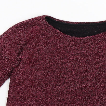 nuytmeg Girls Pink  Knit Pullover Jumper Size 6-7 Years  - flute sleeve