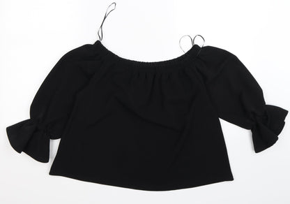 cameo rose Womens Black   Cropped T-Shirt Size 8