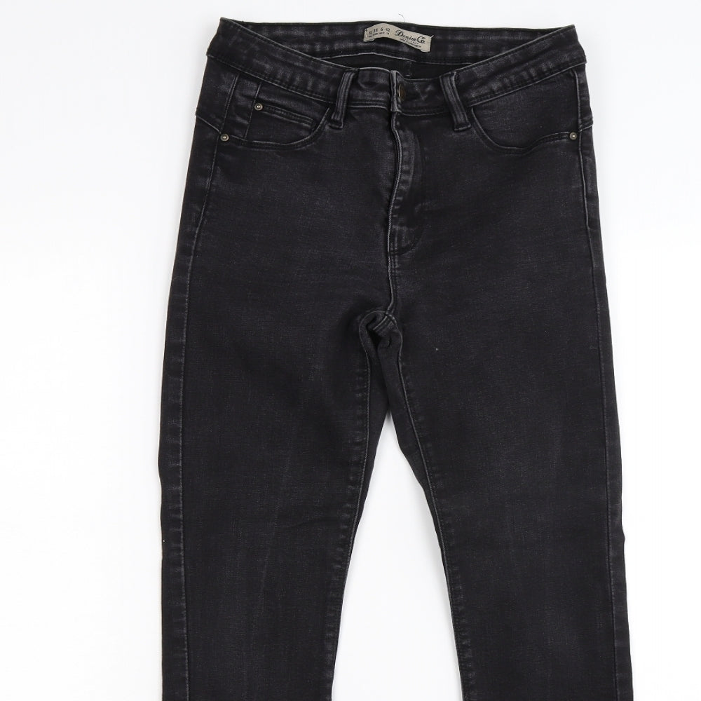 denim co Womens Black  Denim Skinny Jeans Size 10 L29 in