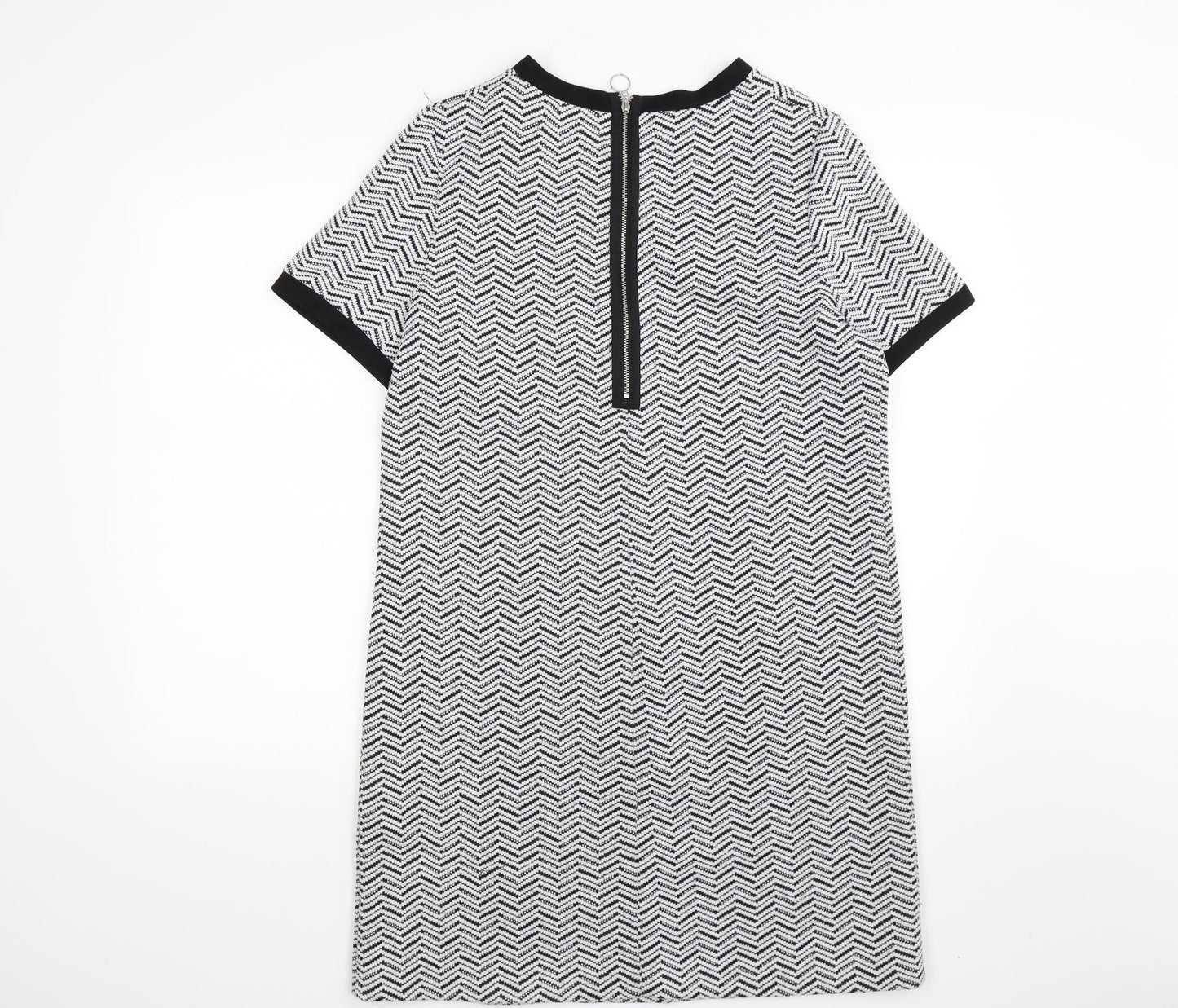 Marks and Spencer Womens White Striped  T-Shirt Dress  Size 12