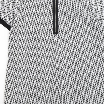 Marks and Spencer Womens White Striped  T-Shirt Dress  Size 12