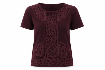 Womens UK Size 12 Warehouse Purple Basic T-Shirt