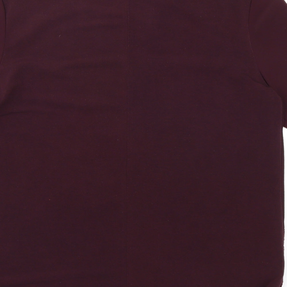 Womens UK Size 12 Warehouse Purple Basic T-Shirt