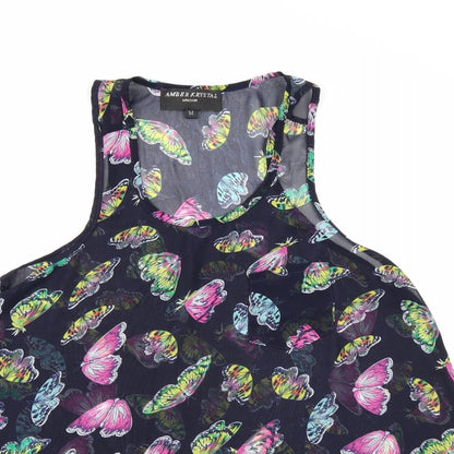 Womens UK Size M Amber Krystal Blue Camisole Tank