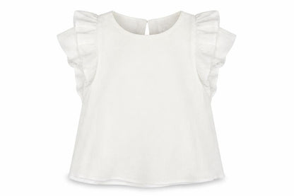 H&M Girls White   Basic Blouse Size 6 Years