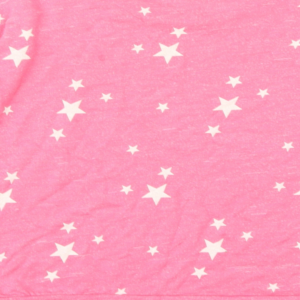 F&F Womens Pink  Knit Top Pyjama Top Size 8
