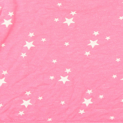 F&F Womens Pink  Knit Top Pyjama Top Size 8