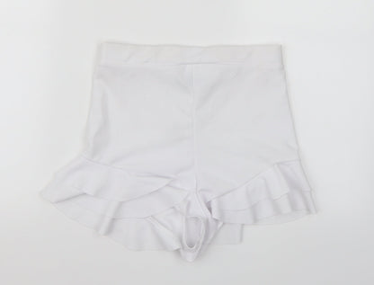 PRETTYLITTLETHING Womens White   Cut-Off Shorts Size 10