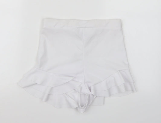 PRETTYLITTLETHING Womens White   Cut-Off Shorts Size 10