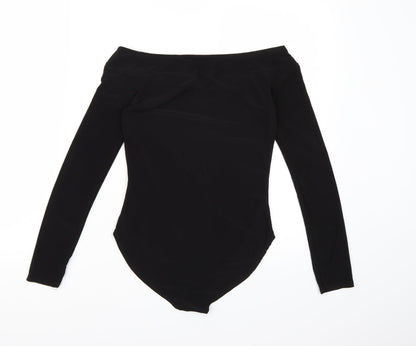 Boohoo Womens Black   Bodysuit One-Piece Size 8