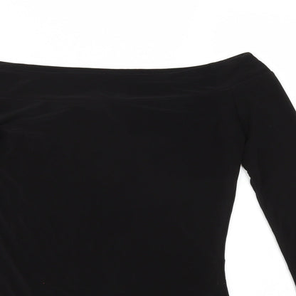 Boohoo Womens Black   Bodysuit One-Piece Size 8