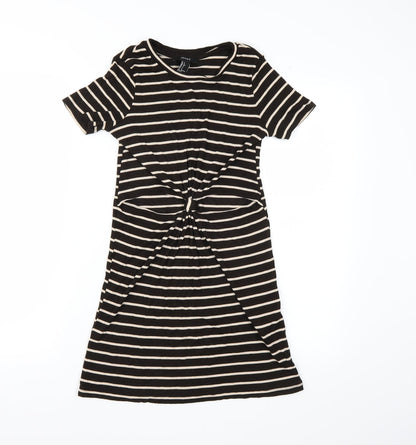 FOREVER 21 Womens Black Striped  T-Shirt Dress  Size S