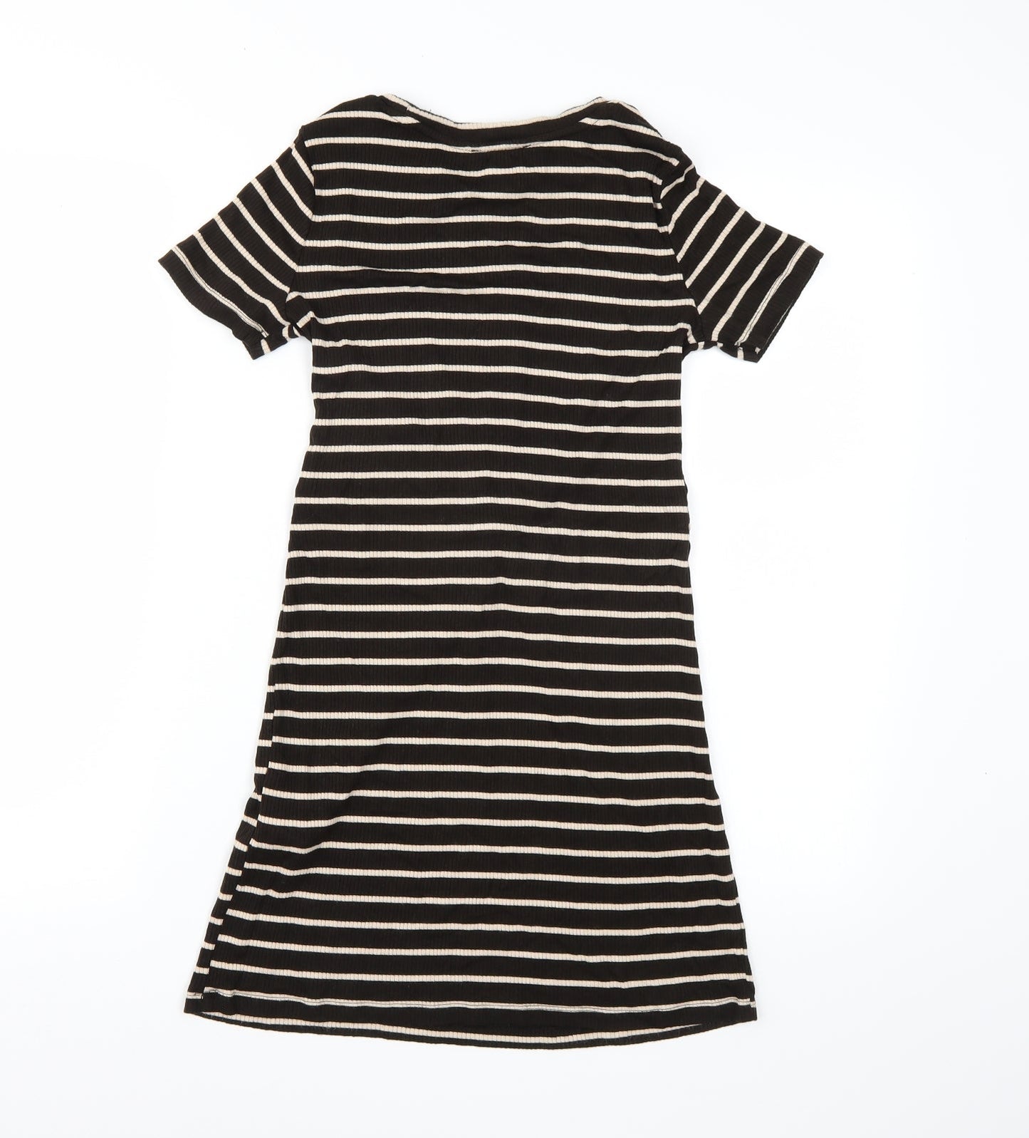FOREVER 21 Womens Black Striped  T-Shirt Dress  Size S