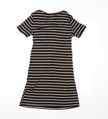 FOREVER 21 Womens Black Striped  T-Shirt Dress  Size S