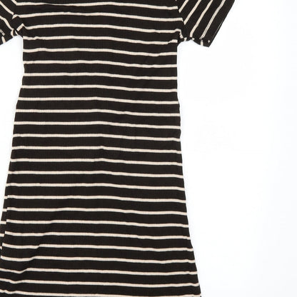 FOREVER 21 Womens Black Striped  T-Shirt Dress  Size S