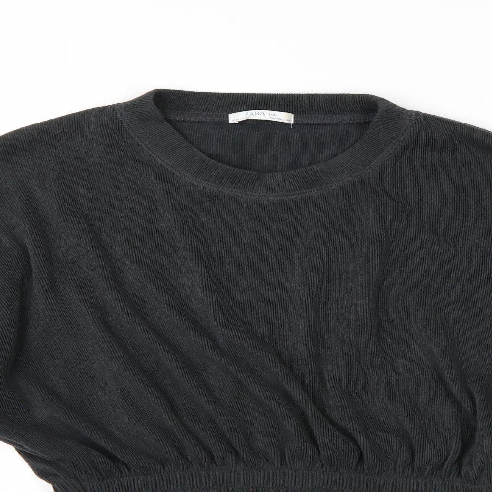 Zara Knit Womens Grey  Knit Pullover Jumper Size S