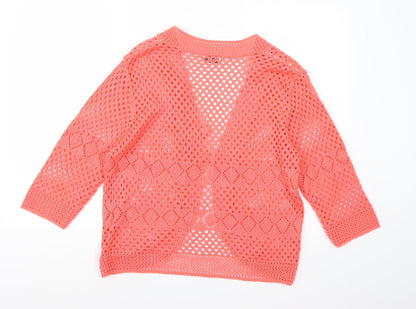 Sabi Womens Pink  Knit Cardigan Jumper Size XL