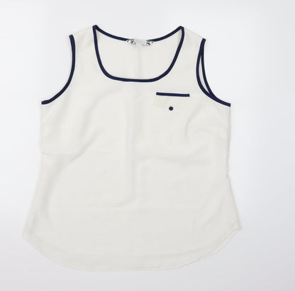 Womens UK Size 14 Joanna Hope White Camisole Tank