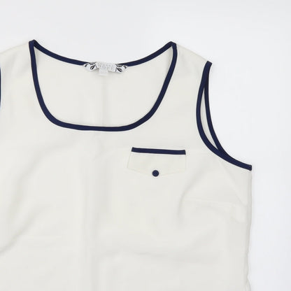 Womens UK Size 14 Joanna Hope White Camisole Tank