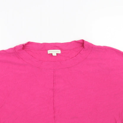 Womens UK Size M Monsoon Pink Basic T-Shirt