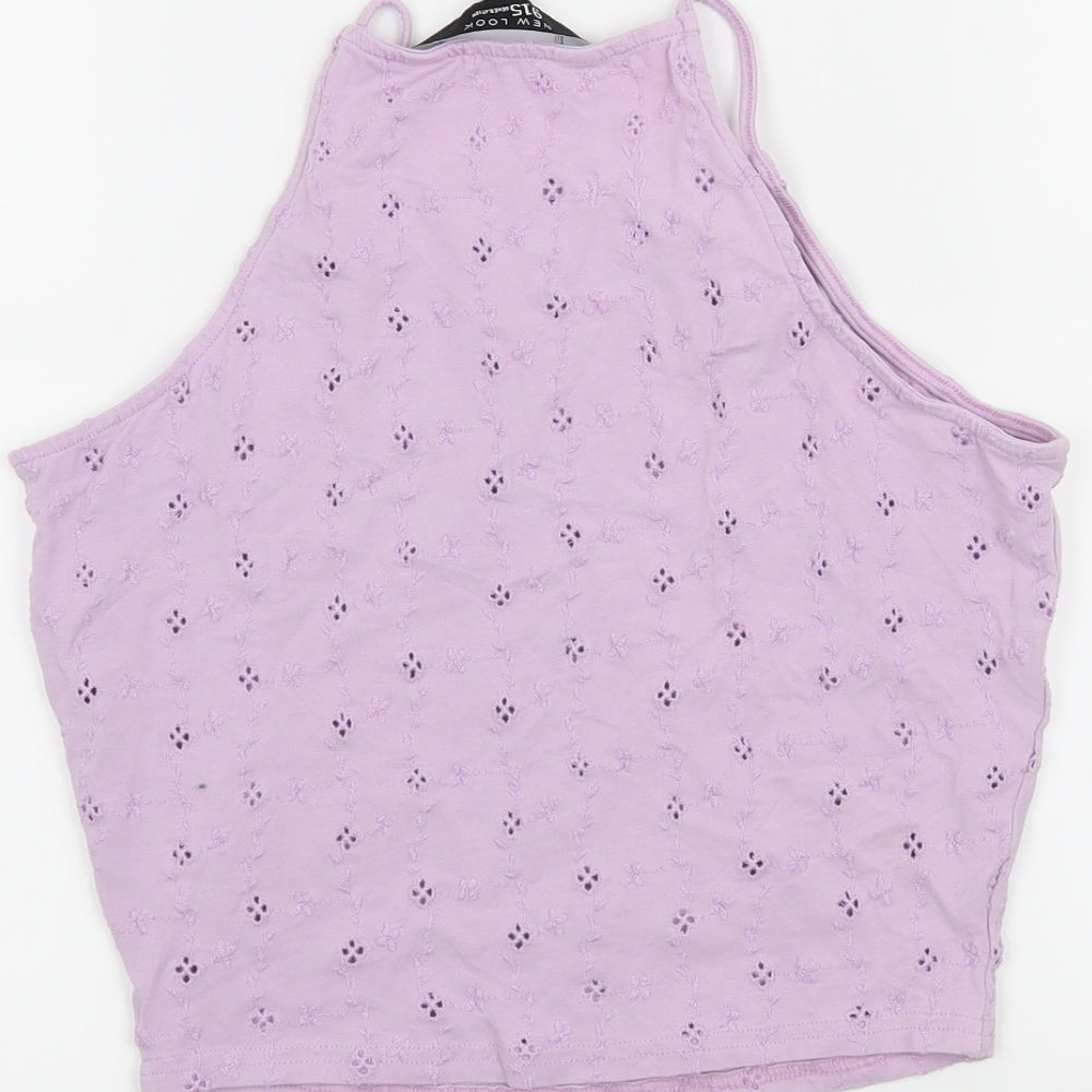 New Look Girls Purple   Cropped Tank Size 14-15 Years
