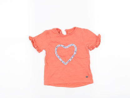 Mothercare Girls Pink   Basic T-Shirt Size 6-9 Months
