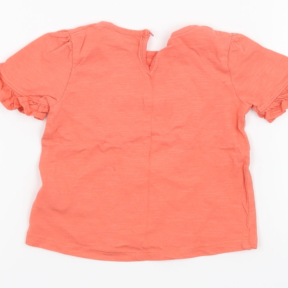 Mothercare Girls Pink   Basic T-Shirt Size 6-9 Months
