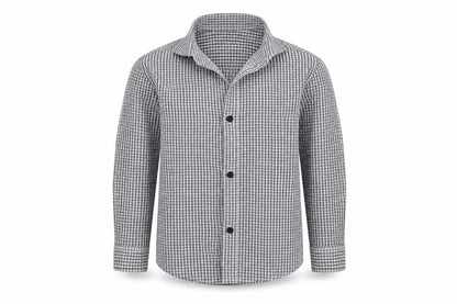 Duck and Cover Boys Grey Check  Basic Button-Up Size 5 Years