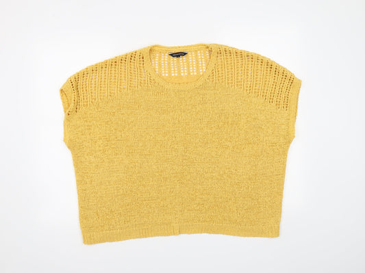 Peacocks Womens Yellow   Pullover Jumper Size M