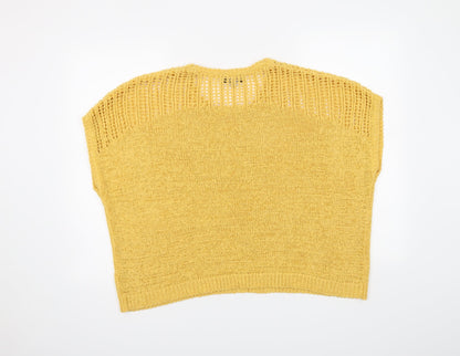 Peacocks Womens Yellow   Pullover Jumper Size M