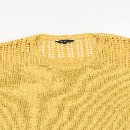 Peacocks Womens Yellow   Pullover Jumper Size M