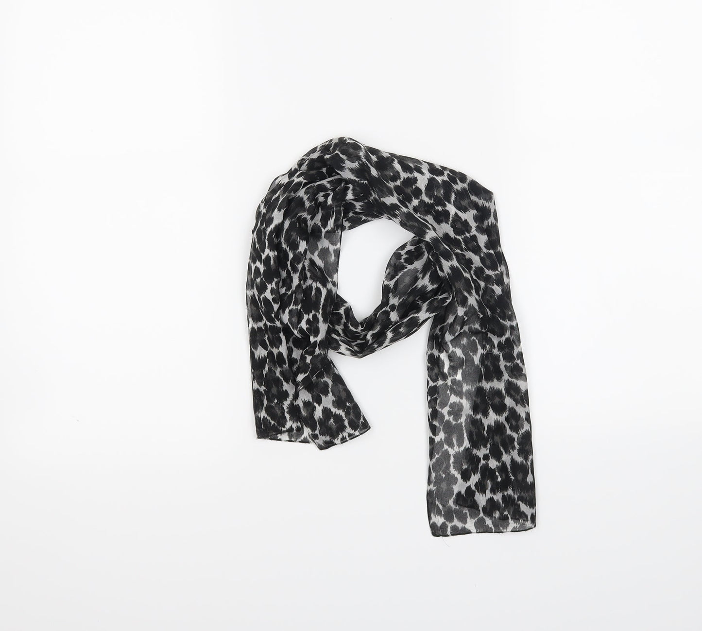 Preworn Womens Black Animal Print   Scarf