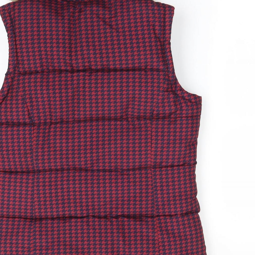 George Womens Multicoloured Houndstooth  Gilet Coat Size 8