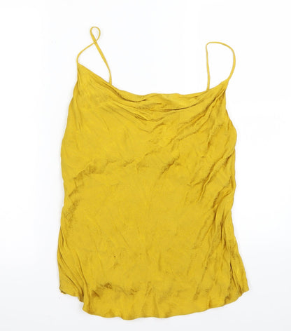 Womens UK Size 12 F&F Yellow Camisole Tank