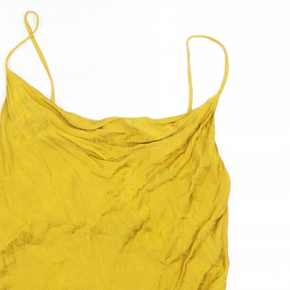 Womens UK Size 12 F&F Yellow Camisole Tank