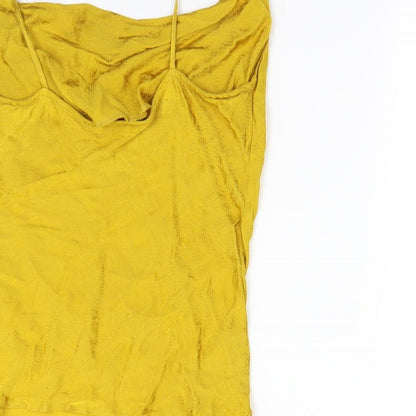 Womens UK Size 12 F&F Yellow Camisole Tank