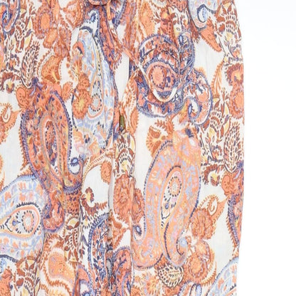 F&F Womens Ivory Geometric  Trousers  Size 8 L28 in