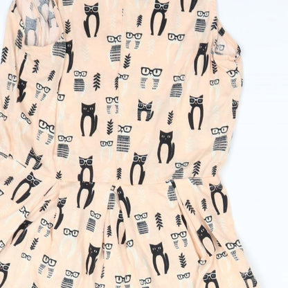Next  Womens Pink Animal Print  Basic Tank Size 10
