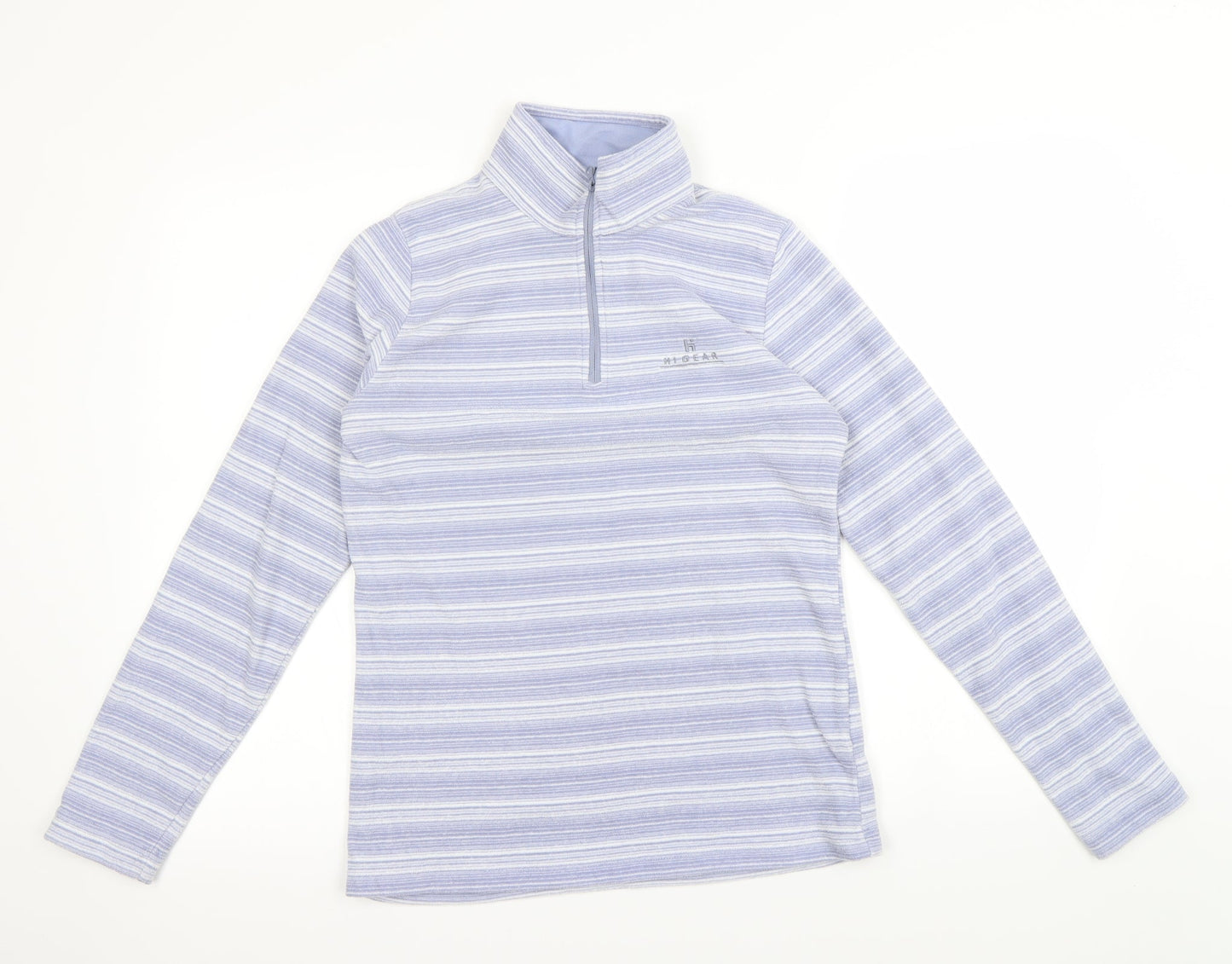 Higear Womens Purple Striped  Henley Jumper Size 10