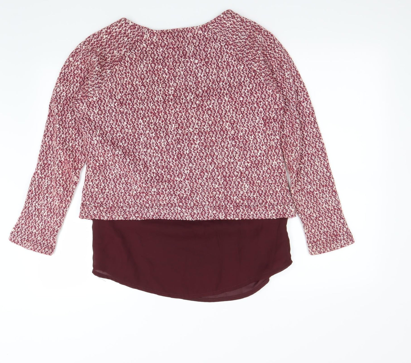 NEXT Womens Purple Houndstooth  Pullover Jumper Size 12