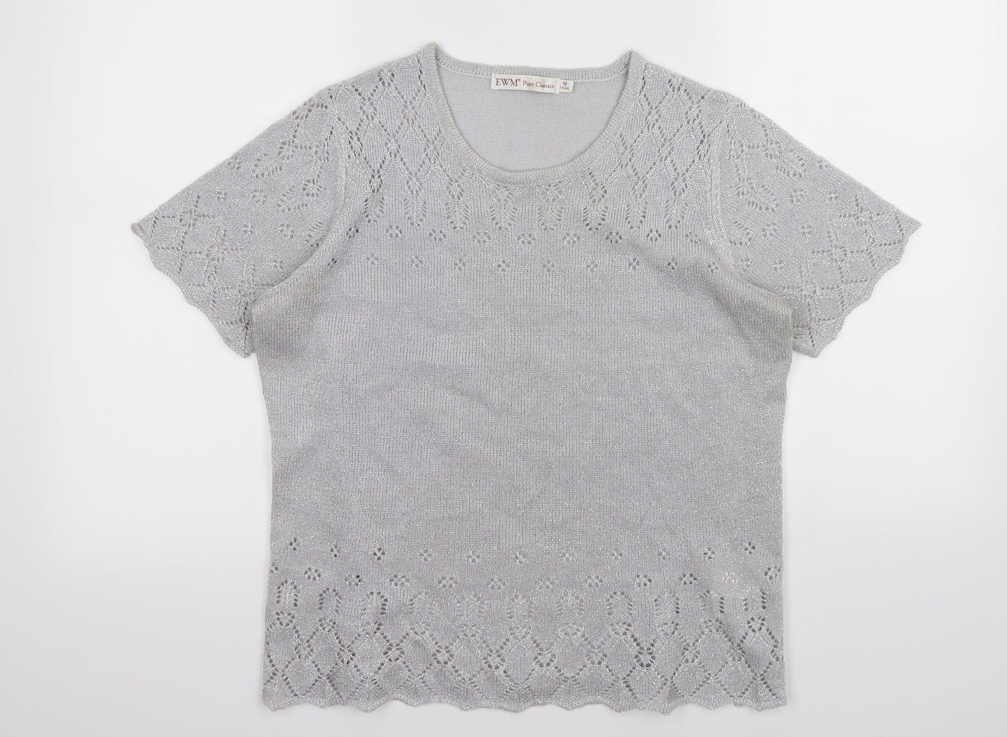 EWM Womens Silver   Basic T-Shirt Size M