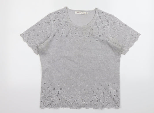EWM Womens Silver   Basic T-Shirt Size M